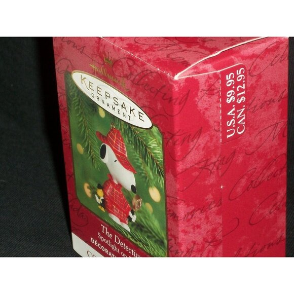 Hallmark Ornaments The Detective Spotlight On Snoopy 3rd Series 2000 Sherlock - Picture 4 of 4